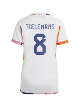 Belgien Youri Tielemans #8 Replika Borta Kläder Dam VM 2022 Kortärmad